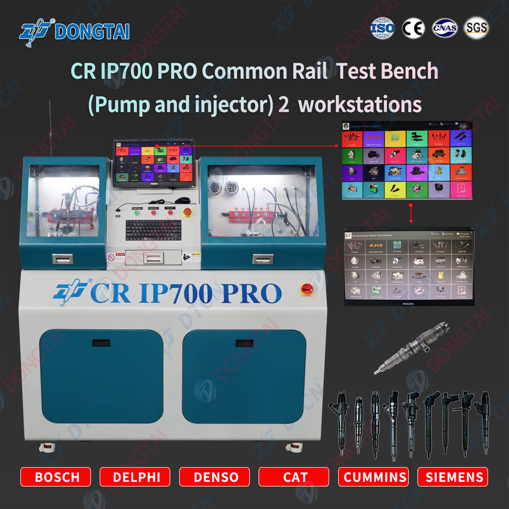 CR IP700 COMMON RAIL TEST BENCH INJECTOR AND PUMP