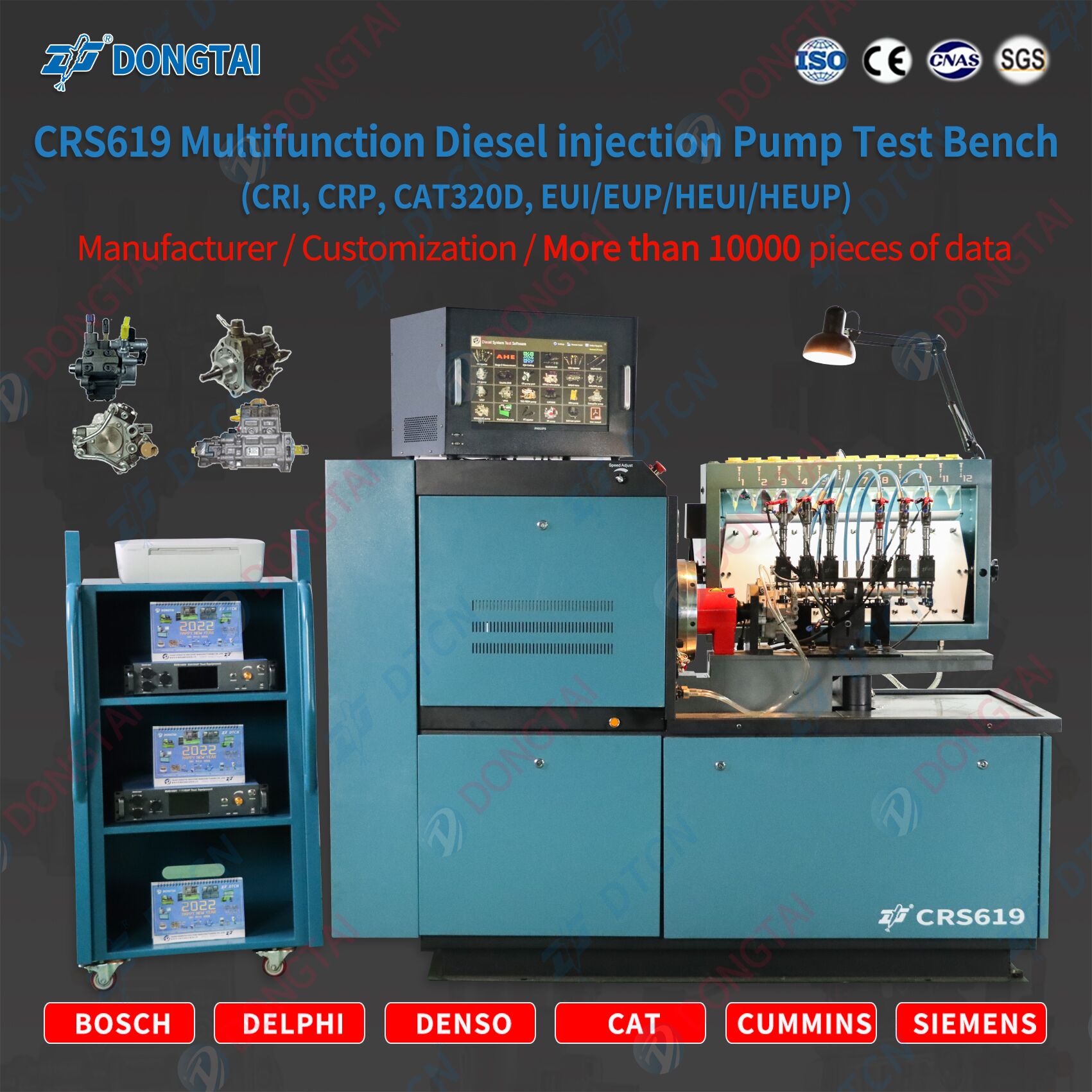 CRS619 multifunction diesel injection pump test bench