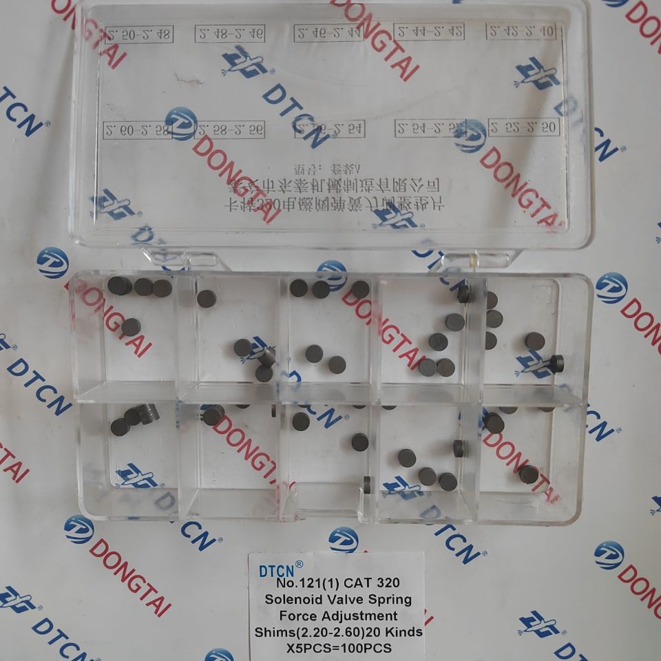 NO.121(1) CAT 320 Solenoid valve spring force adjustment Shims(2.20-2.60) 20Kinds x 5Pcs=100PCS