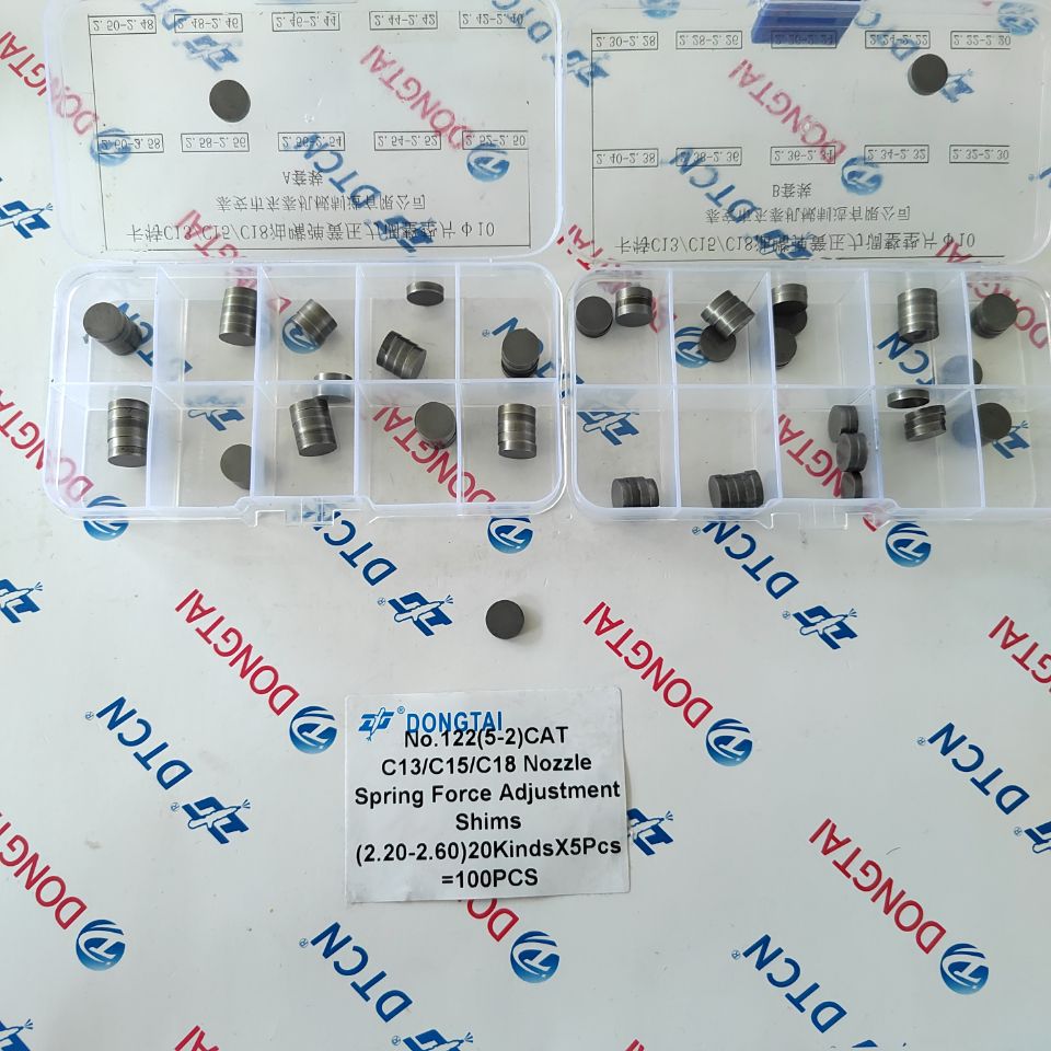 NO.122(5-2) CAT C13/C15/C18 Nozzle Spring Force Adjustment Shims: (2.20- 2.60)20Kinds x 5Pcs=100PCS